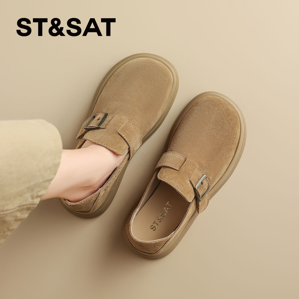 星期六真皮勃肯鞋女款秋冬