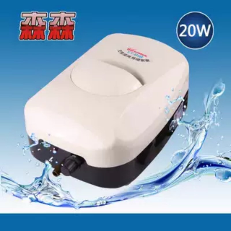 森森增氧机YT-818交直流氧气泵两用泵 停电宝电池鱼缸一拖6头20W