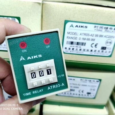 AIKS爱克斯时间继电器ATR03-A2时间0.1M-99.9M(X0.1M)8脚