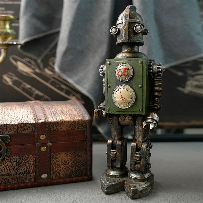 机器人复古摆件家居创意机械工业风酒吧咖啡厅餐厅酒柜橱窗装饰品