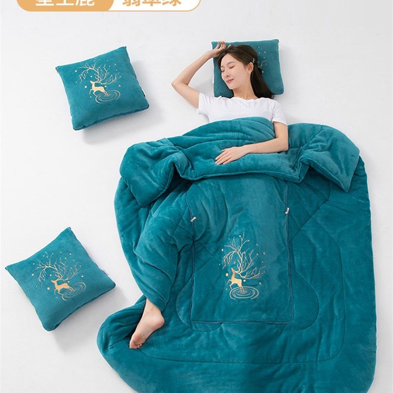 加厚水晶绒抱枕被子冬季双面绒靠垫两用二合一车载办公室午休大号,居家布艺,抱枕被,淘宝优惠券,粉丝福利购,淘宝优惠卷
