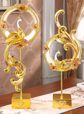 凤凰摆件新中式客厅玄关电视柜家居饰品轻奢创意新居婚庆结婚礼物