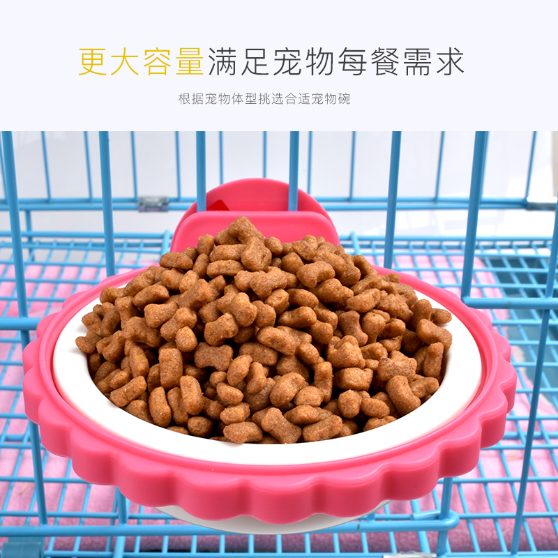 宠物食盆悬挂式狗碗狗狗用品固定猫盆猫碗狗笼子饮水盆狗盆双碗