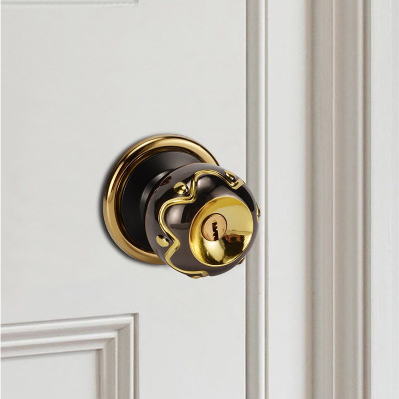 球形锁门锁室内卧室老式房门锌合金球锁不锈钢木门通用型球型家用