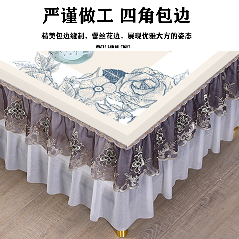 茶几桌布罩套防水防油防烫免洗轻奢高级感桌垫客厅长方形家用全包