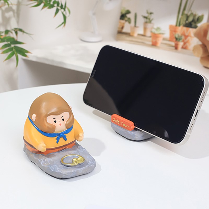西游记手机支架创意可爱懒人追剧桌面平板支撑悟空摆件国潮风饰品