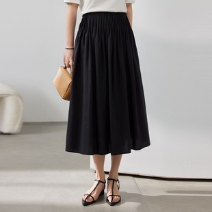 新款 纤莉秀大码 胖mm夏装 设计感时髦上衣松紧腰半身裙两件套装 女装