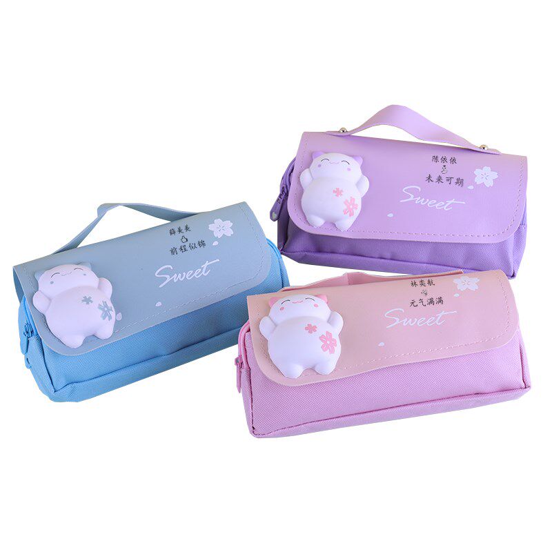 刻字定制a姓名解压文具盒小学生创意大容量笔袋初中生简约文具袋