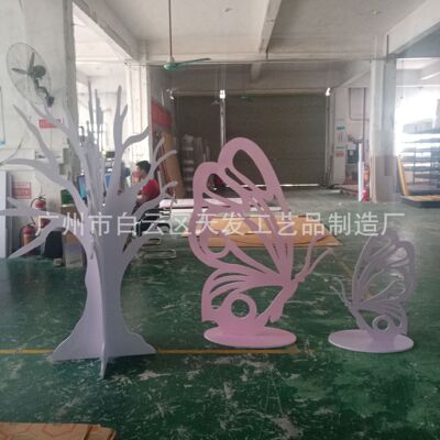 天发工艺亚力工庆厂安迪板514背景PV克C蝴蝶造型装饰墙可婚道具选