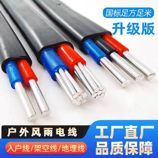 国标户外2芯电线3芯6平方铝线10平电缆线16平方铝线护套家用风雨