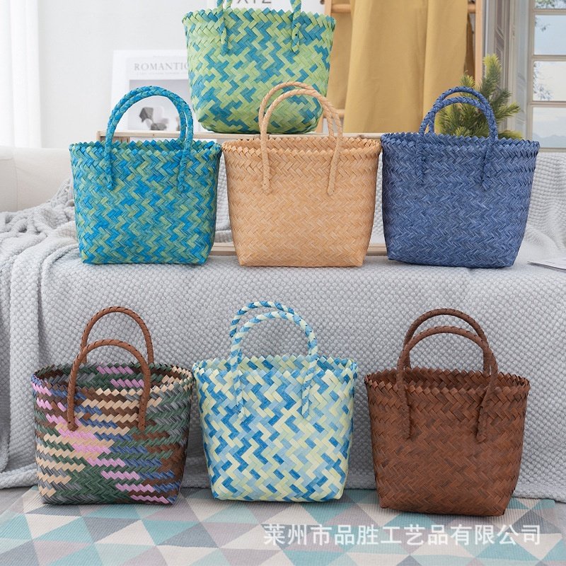 复古仿藤编编织包伴手礼菜篮子女士手提包日常通勤百搭手拎,收纳整理,其他收纳篮,淘宝优惠券,粉丝福利购,淘宝优惠卷