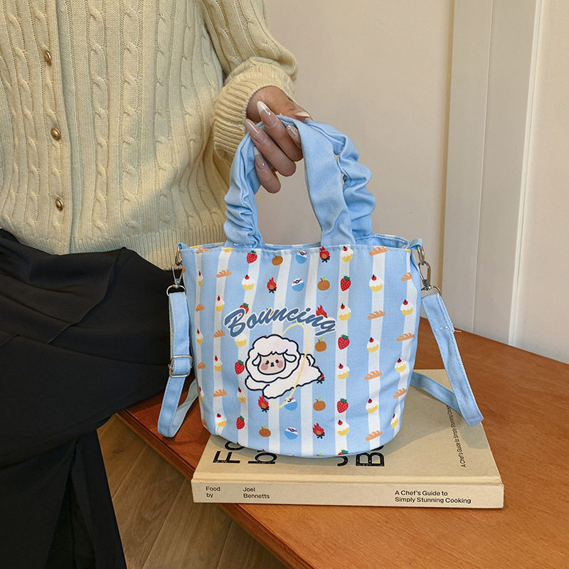 韩系可爱手提水桶包2024新款时尚小清新简约休闲高颜值单肩斜挎包,箱包皮具/热销女包/男包,水桶包,淘宝优惠券,粉丝福利购,淘宝优惠卷