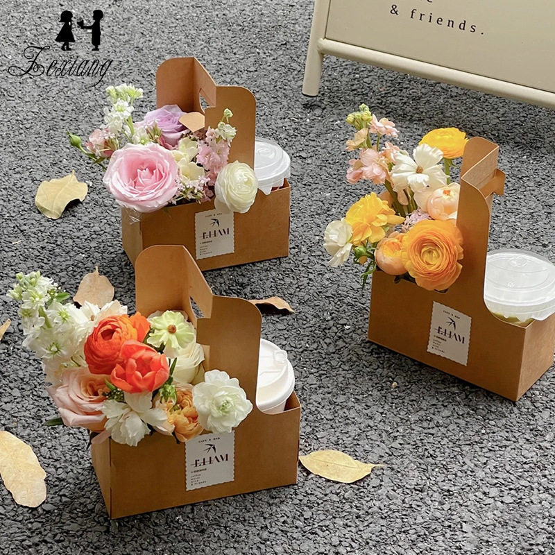 爆款鲜花蛋糕盒秋天奶茶外带包装盒鲜花礼盒手提盒鲜花包装材料,收纳整理,其他收纳篮,淘宝优惠券,粉丝福利购,淘宝优惠卷