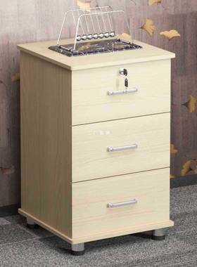 ft65高办公室移动柜文件柜资料柜木质矮柜工具柜带锁三抽储物柜