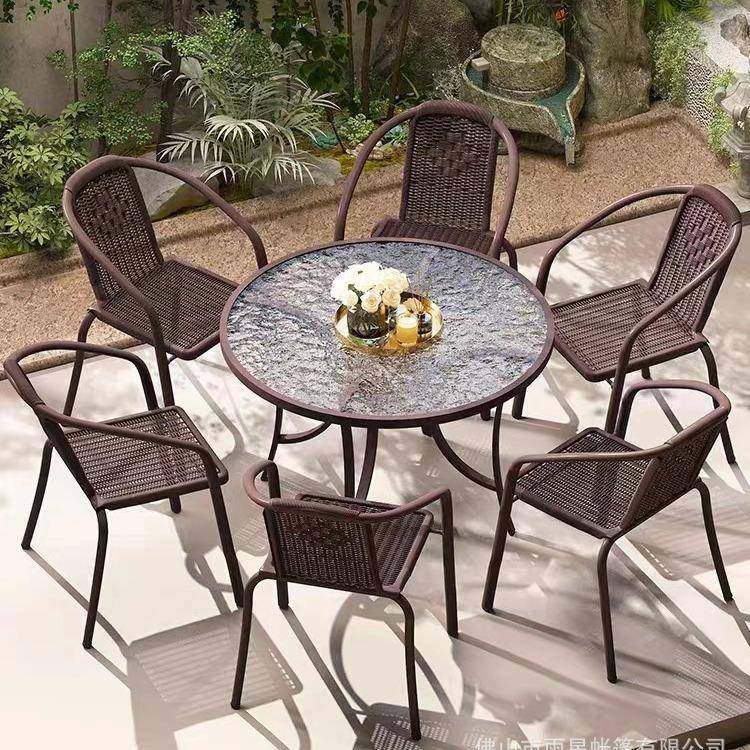 户外桌椅带伞藤椅三件套室外椅子露天休闲阳台小茶几铁艺庭院桌椅,机械设备,其他机械设备,淘宝优惠券,粉丝福利购,淘宝优惠卷