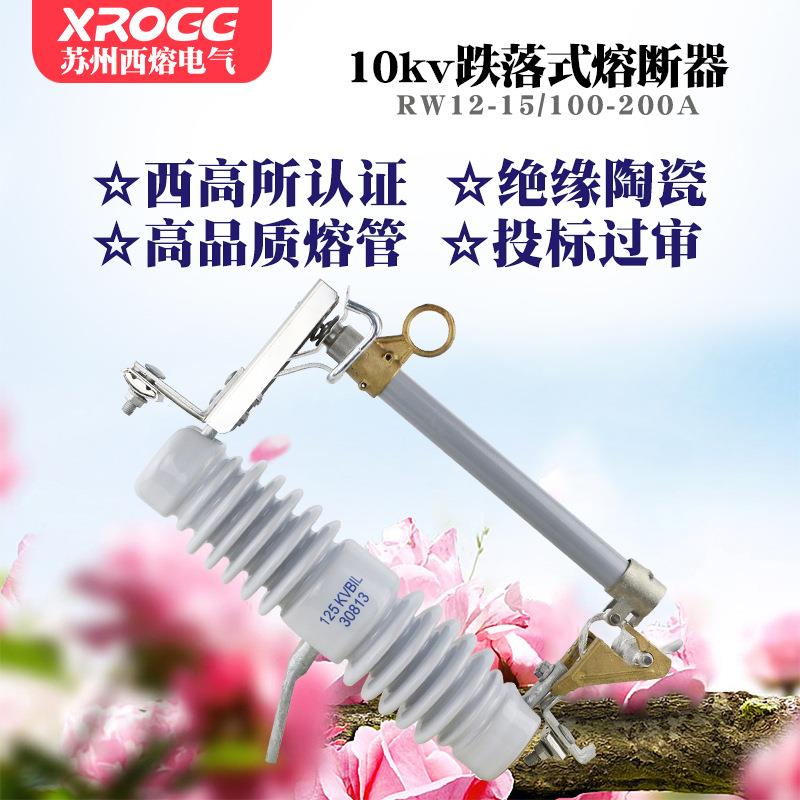 西熔跌落式熔断器10KV保险RW12-15/100-200A户外高压令克开关