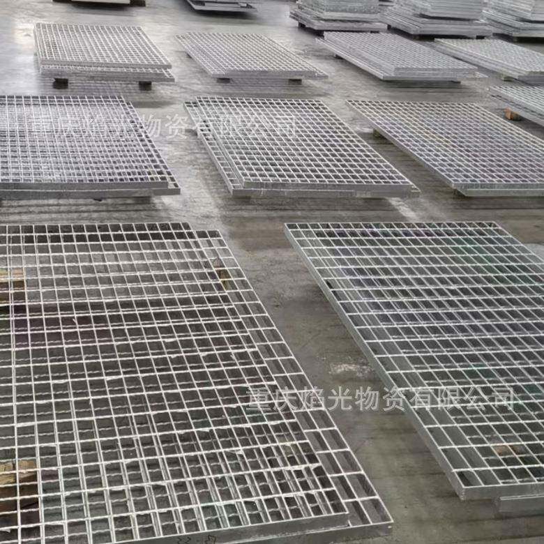 重庆热浸锌钢格板厂供应轻轨线缆走道用钢格栅板异形格板