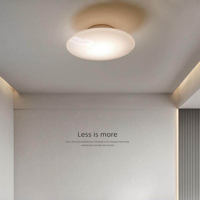 led吸顶灯卧室灯简约现代过道房间面包灯圆形客厅灯中山灯具