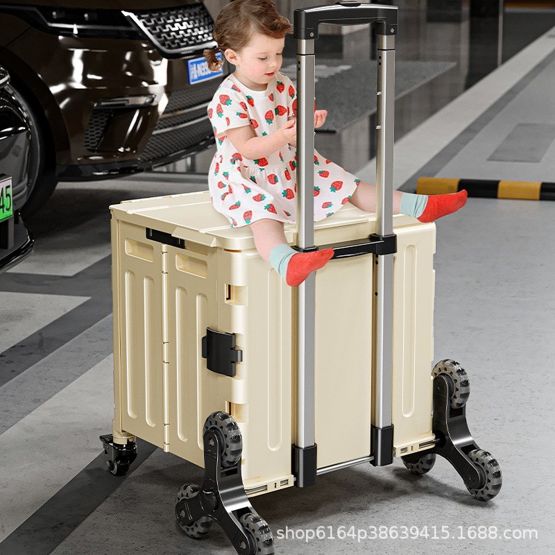 快递小推车买菜小拉车o家用购物车折叠买菜车便携拉杆手拉新款拉