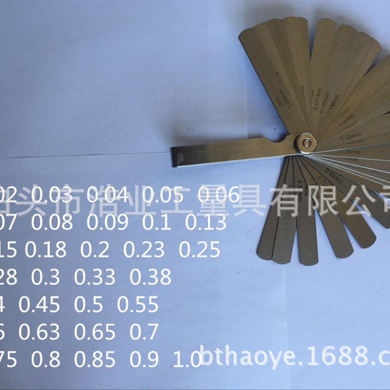 塞尺100Bx32公英制0.03-1mm0.001-0.040inchS89A32间隙规厚薄片