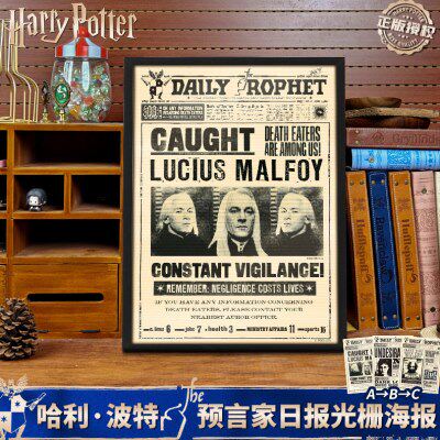 新款正版哈利波特光栅海报三变通缉令场景变换电影预言家场景还原