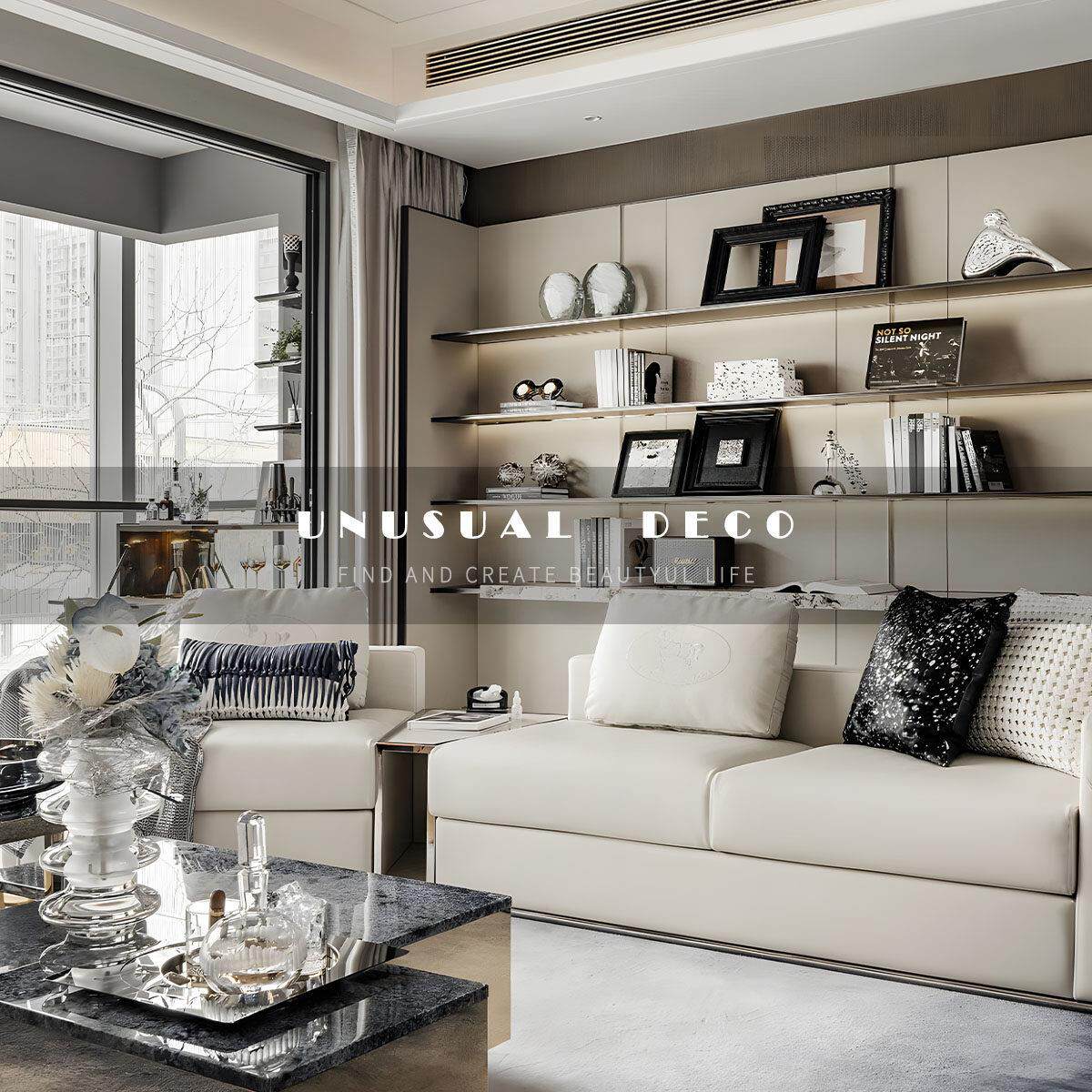 UNUSUAL 样板间电视柜背景墙音响装饰盒抽象人物组合现代饰品摆件