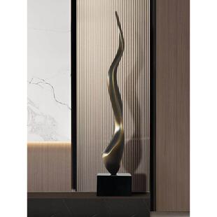 抽象雕塑轻奢高级感客厅玄关落地瘦高款细长型壁龛艺术摆件工艺品