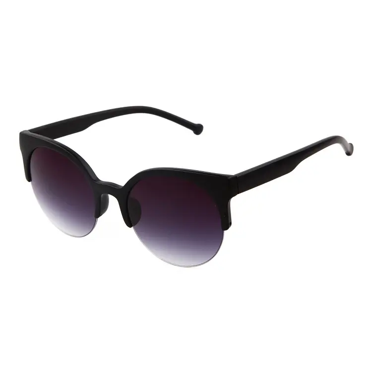 复古半框骑行太阳镜圆框眼镜框防晒墨镜女高级感显瘦小防紫外线男