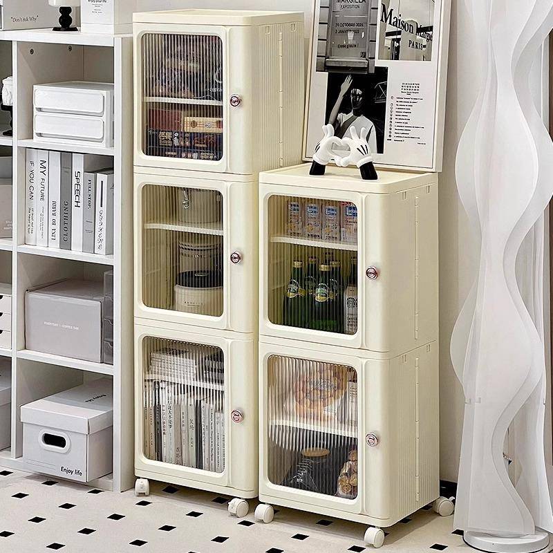 24-53cm单开门折叠儿童书柜浴室夹缝柜厨房置物架冰箱缝隙储物柜