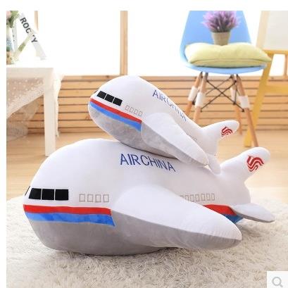 飞机模型毛绒玩具儿童1/4吋套筒扳手机玩偶布娃娃大抱枕 公仔六一