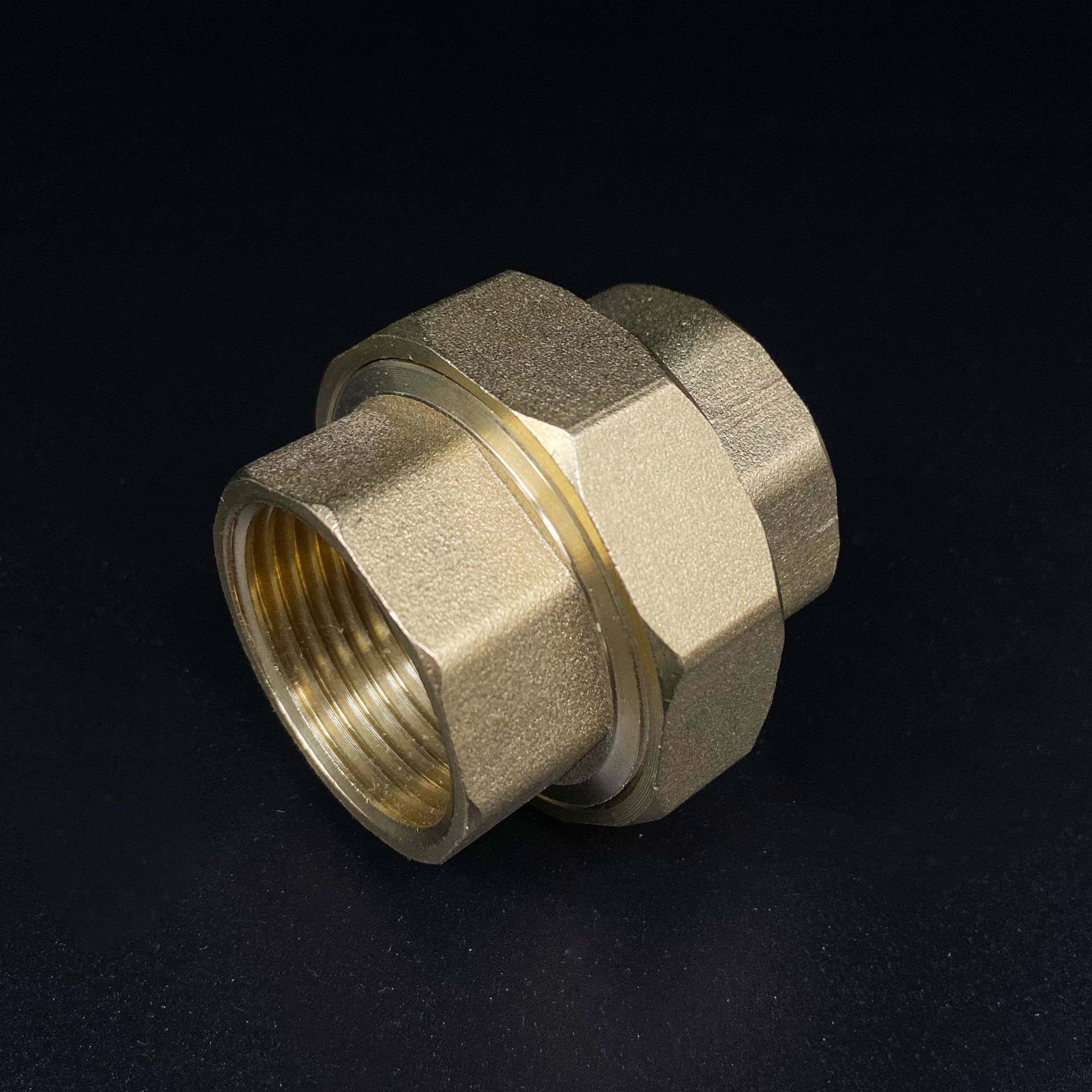 铜活接 4分/6分/1寸双内丝螺纹活动接头内螺纹接口水泵水管活接头