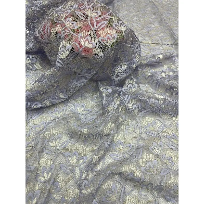 直销 新款锦涤棉多色8233面料蕾丝lae花边 布料绣花睫毛花边