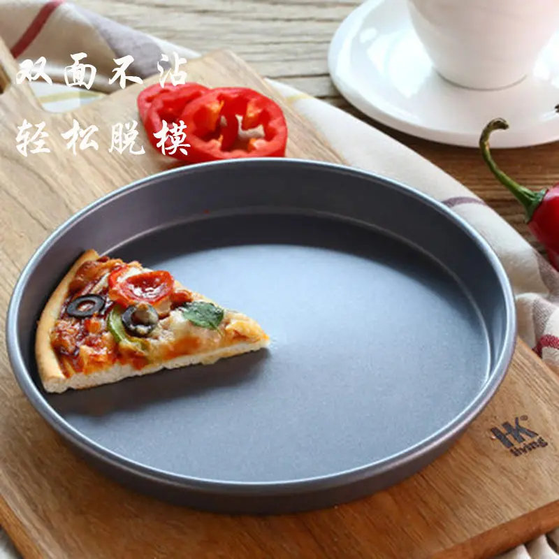 烘培盘披萨家用加厚不沾6寸8寸9寸piz烤盘烘焙模具套装工具烤箱