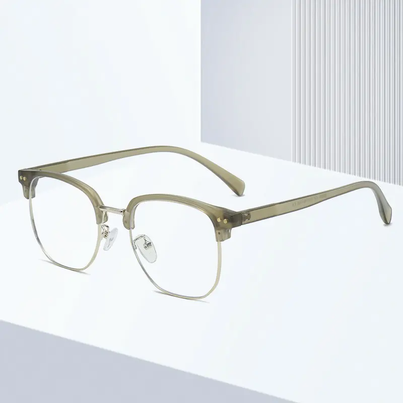 2025新款日系痞帅文艺近视可配带度数镜片男款tr90大脸半框眼镜女