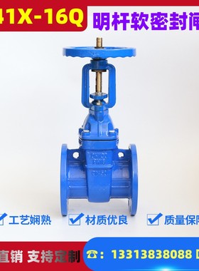 明杆闸阀Z41X沟槽Z81X手动不锈钢人防防护软密封硬密封法兰弹性座