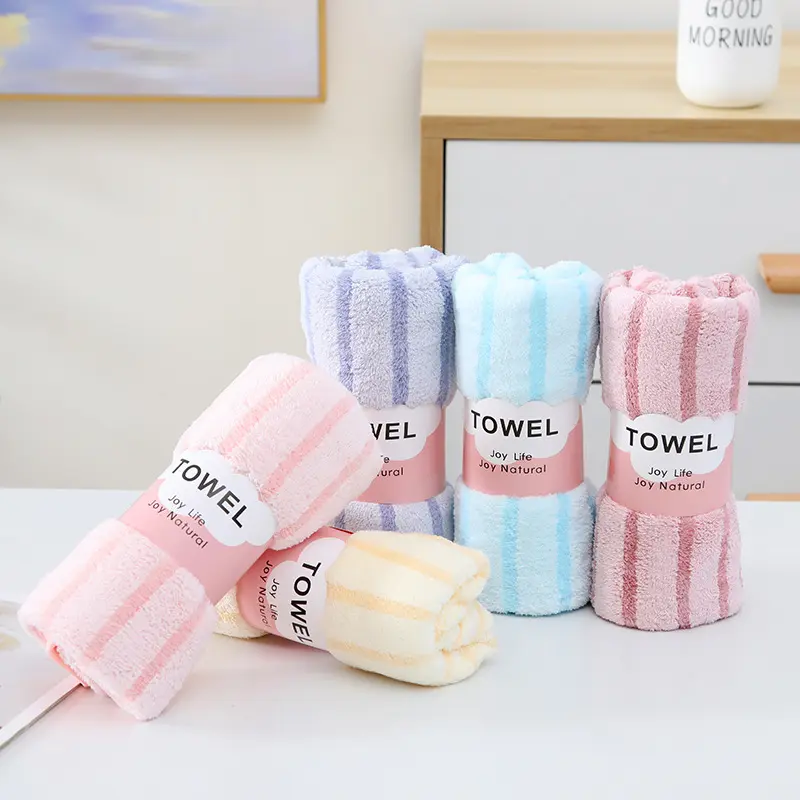 珊瑚绒毛巾家用柔软吸水不掉毛少儿洗脸巾加厚成人洗澡速干面巾女