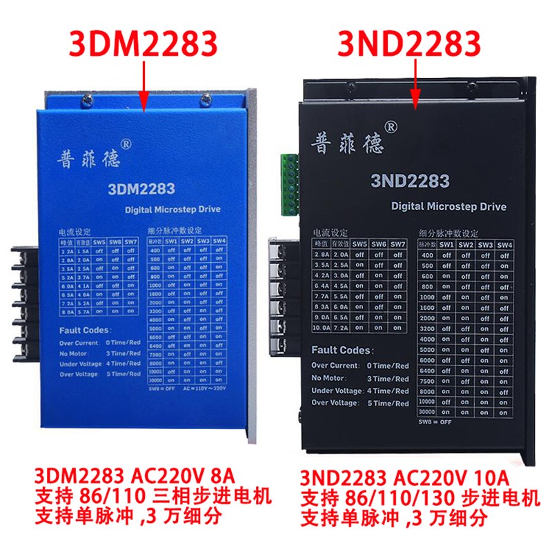 三相110步进电机套装110BYG350C 长187mm 力距16N.m驱动器3ND2283