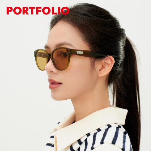 PORTFOLIO出界 EVERYDAY咖啡镜彩色太阳墨镜猫眼时尚搭配