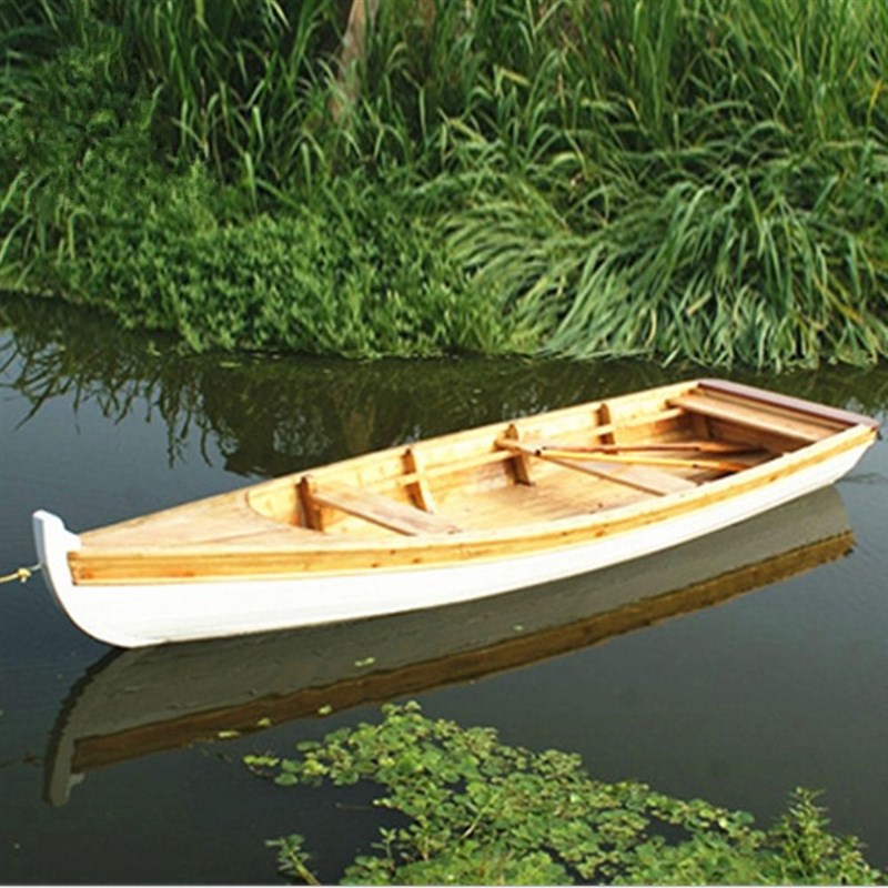 欧式装饰木船一头双人尖手划水上乐园观光旅游