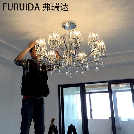 客厅吊灯现代简约水晶灯法式轻奢餐厅书房灯卧室灯2025款网红灯具