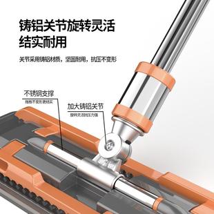 平板拖把家用一拖净铝合金拖布拖地神器夹抹布替换布大号墩布吸水