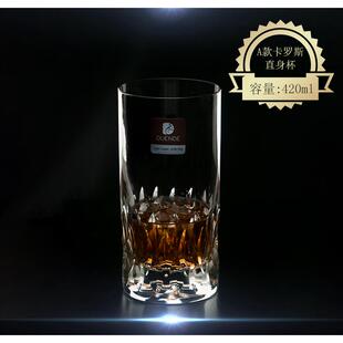 DUENDE欧洲原装 刻花水杯 进口水晶玻璃威士忌杯家用酒柜装 饰个性