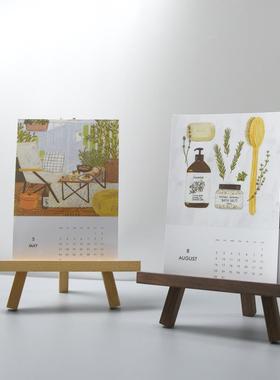 黑胡桃展示架三角支架桌面装饰画架折叠架摆件北欧风木质相框托架