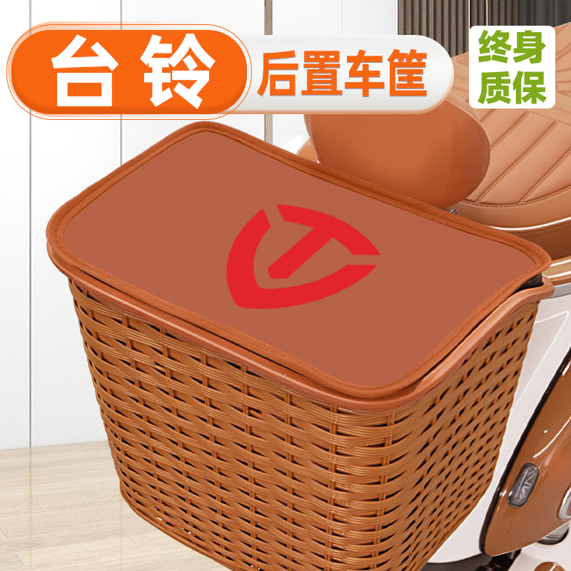 台铃电瓶电动车后置车筐后备箱后尾箱头盔收纳车篓子装饰配件大全