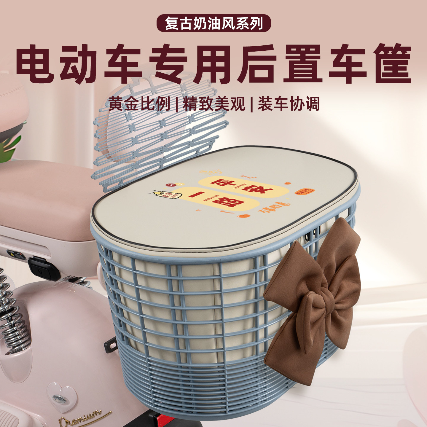 电瓶电动车专用后置车筐图片