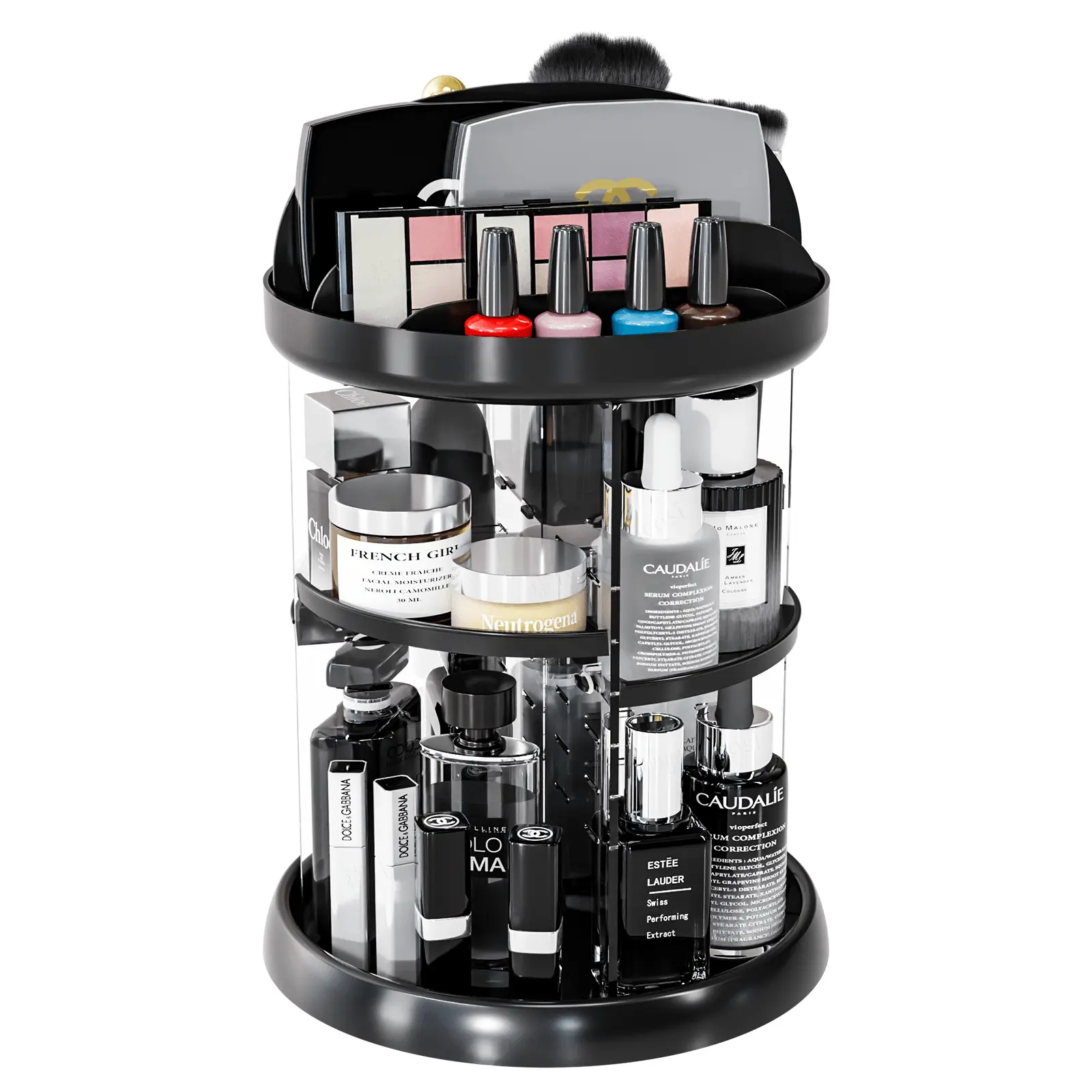 旋转梳妆台化妆品收纳盒置物架桌面眼影收纳架