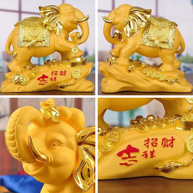 吉祥如意象发财树脂酒柜摆件高级感酒店开业新家乔迁礼物装饰用品