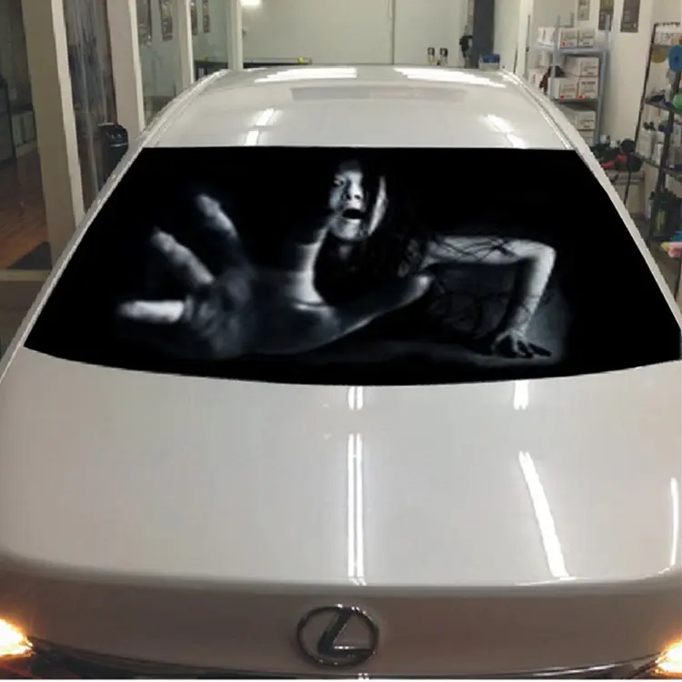 a192汽车后车窗恐怖贴纸汽车远光灯玻璃魔鬼汽车后档贴膜