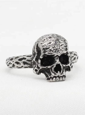 r1690 饰品 欧美个性复古骷髅头男士钛钢戒指