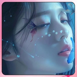 羽光璀璨 彩色闪粉纹身贴纸易清洗手臂胸前辣妹御姐小众网红